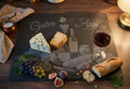 Schieferplatte Servierplatte "Guten Appetit" graviert – Rustikale Käseplatte & Wein-Unterlage aus Naturschiefer, perfekt als Geschenk