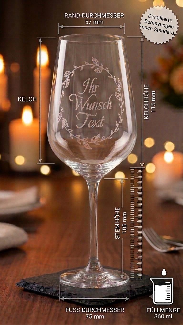 Personalisierte Gläser mit Gravur | Sektglas Jugendweihe, Weinglas Stimmungsbarometer o. Wunschtext-Geschenk | Hochwertiges Kristallglas
