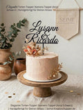 Personalisierter Torten-Topper aus Acrylglas | Mehrere Motive zur Auswahl (ca. 20 cm) – Cake Topper Geburtstag, Hochzeit, Abschluss